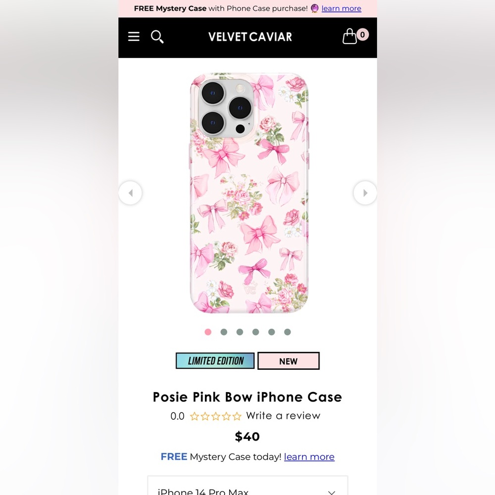 Velvet Caviar Posie Pink Phone Case Iphone 12 pro